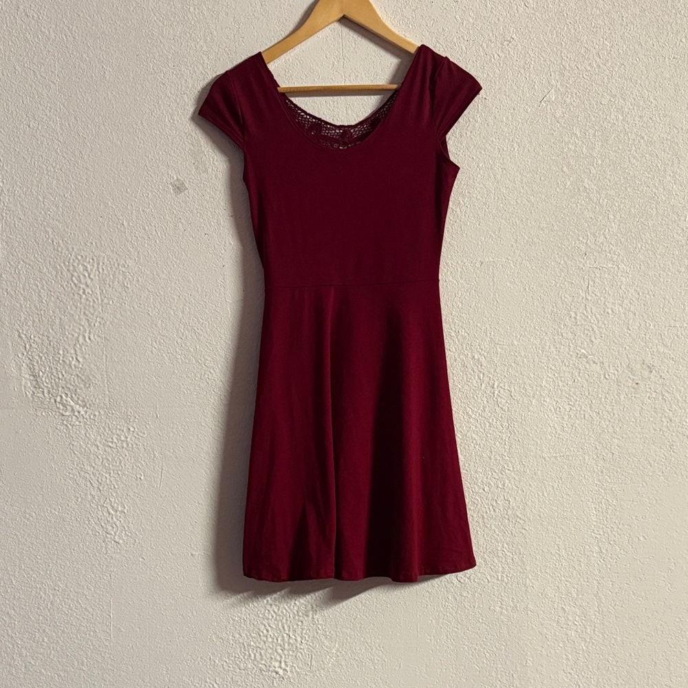 Rue21 Burgundy Cap Sleeve Mini Dress